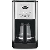 Cuisinart DCC-1200P1 Brew Central 12-Cup Programmable Coffeemaker Coffee Maker, Carafe, Brushed Chrome