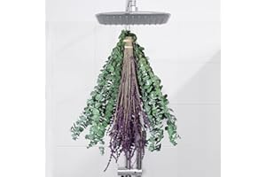 FAVOWREATH Real Eucalyptus for Shower Hanging Dried Eucalyptus Stems for Shower with Natural Real Live Lavender Bundle 17''