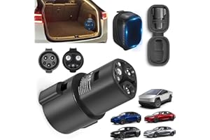 MUETUX J1772 to Tesla Charger Adapter, [80Amp 240v AC], EV Charging Adapter Compatible with Tesla Model S/3/X/Y/Cybertruck, Mobile EV Adapter for Tesla Charger with Fast Charging [Only for Tesla Car]