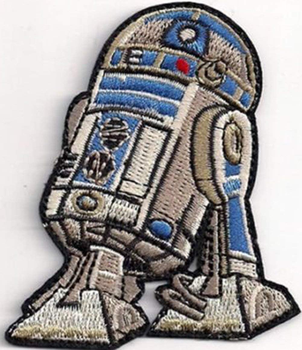 Star Wars R2D2 Droid Die Grey Embroidered Badge Patch Iron-on/Sew-on Embroidered Patch