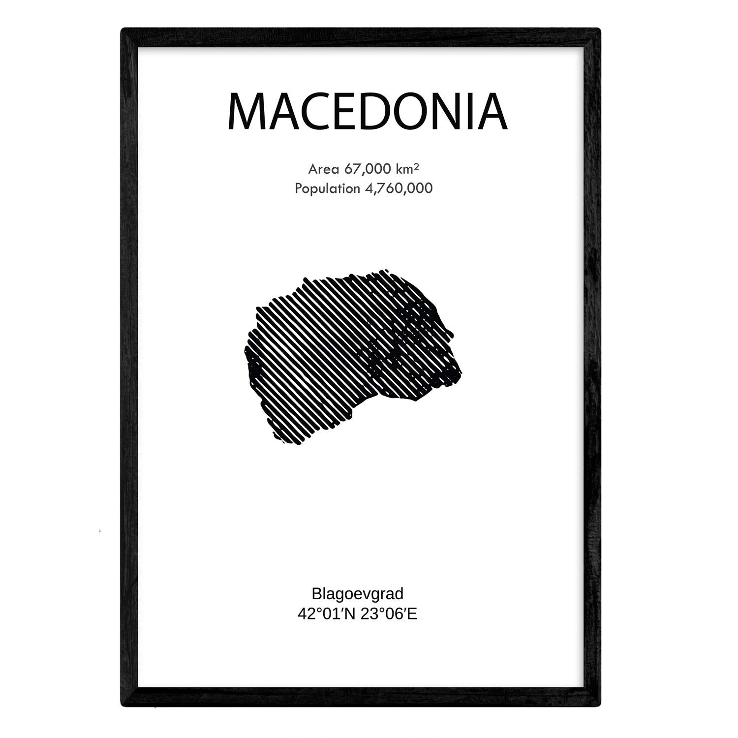 Nacnic Poster of Macedonia. Sheets of countries and continents. A3 size โ image 1