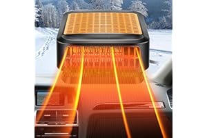 QEPJO Car Heaters for Vehicle,12V 200W Fast Heating and Cooling for Car Portable Car Heater and defroster That Plugs into Cigarette Lighter for Car 360° Rotary Car Defroster Windshield Heater