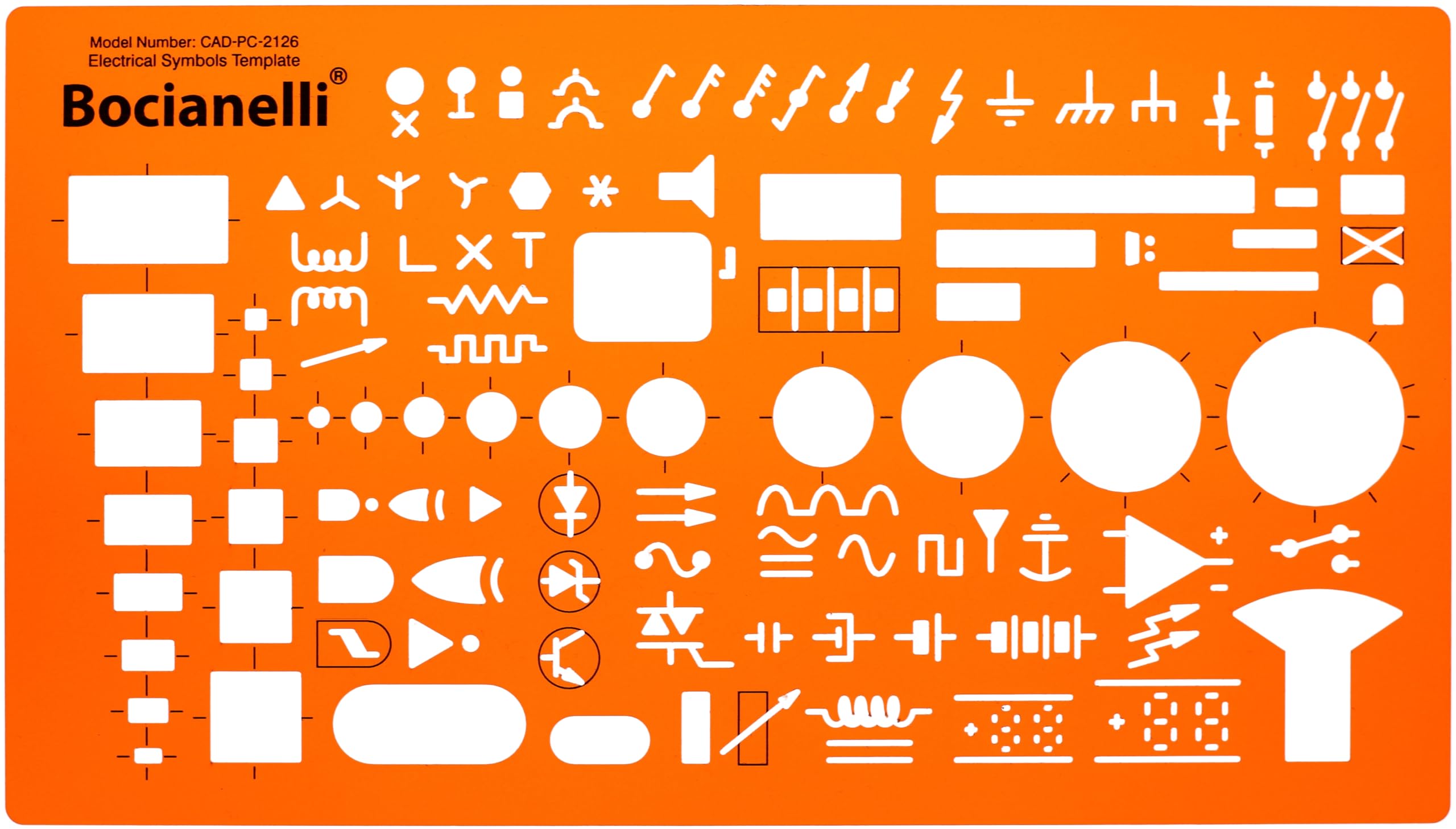 Template for Technical Drawing Electronic Electrical Symbols Used on Plans Installation Diagrams Rectangles Circles