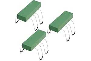 PATELAI 3 Pack Headstone Flower Saddle 12 Inch Headstones for Graves Saddles for Headstones Wire Rustproof Galvanized Tombstone Saddle with Floral Foam for Grave Headstone Cemetery Floral Arrangements Decor