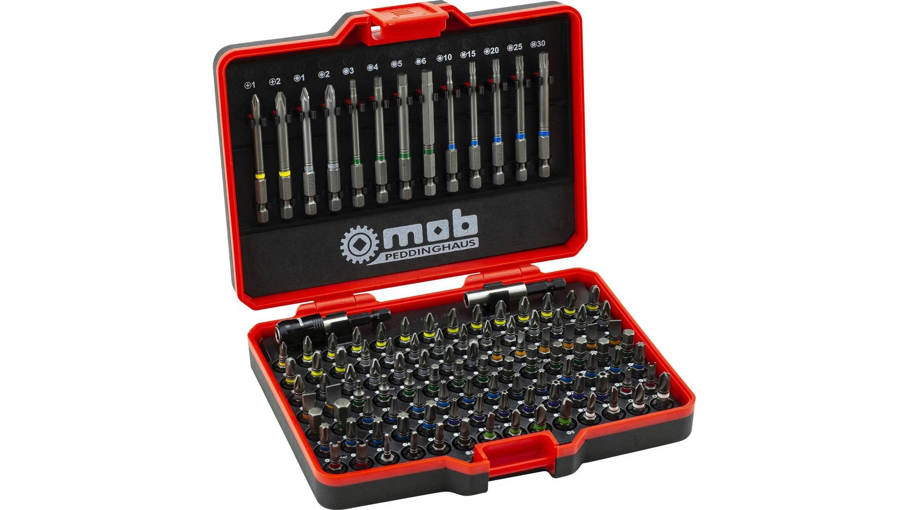 Peddinghaus 9460113001 113-Piece Set with Colour Ring Including 2X Magnetic Holder Bit Set