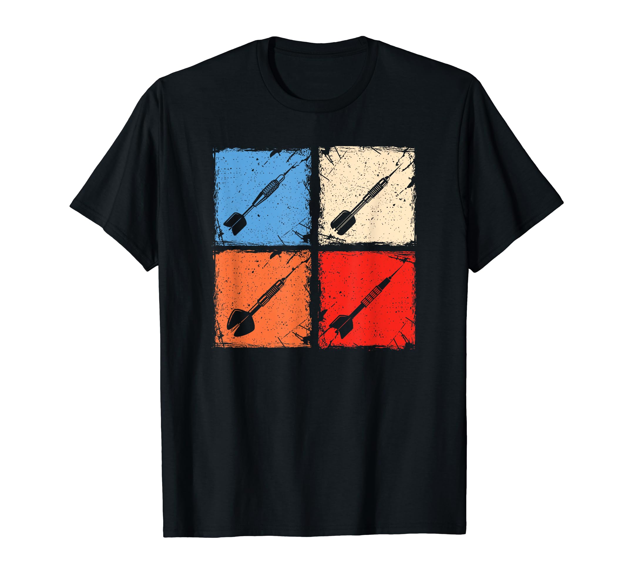 Darts retro squares darts player T-Shirt
