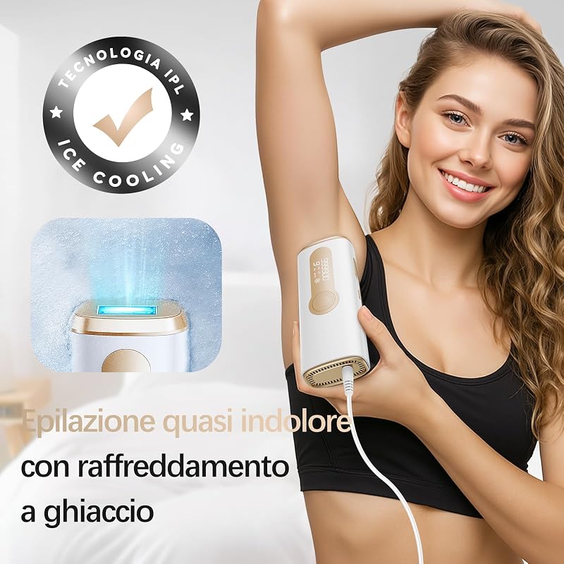 Epilatore Luce Pulsata con Funzione di Raffreddamento 5℃-10℃ GLY07