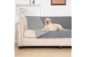 BOCTOPUG Dog Bed Cover for Pets Blankets Rug Pads for Couch Protection Waterproof Bed Covers Dog Blanket Furniture Protector Reusable Changing Pad (Dark Grey+Light Grey, 52"x82")