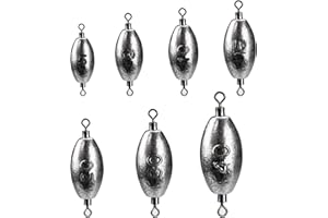 THKFISH Fishing Weights Inline Weights Trolling Sinkers Swivel Weights Quick Set Up Lead Fishing Sinker with Inner Swivel