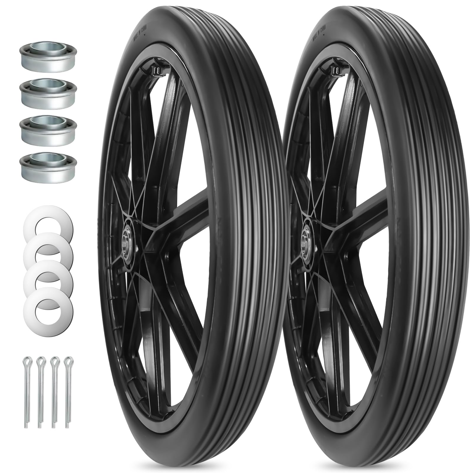 Photo 1 of 20x2.125" Replacement Flat-Free Tire for Wheelbarrow Wheel Carts,Big Wheel Utility Carts