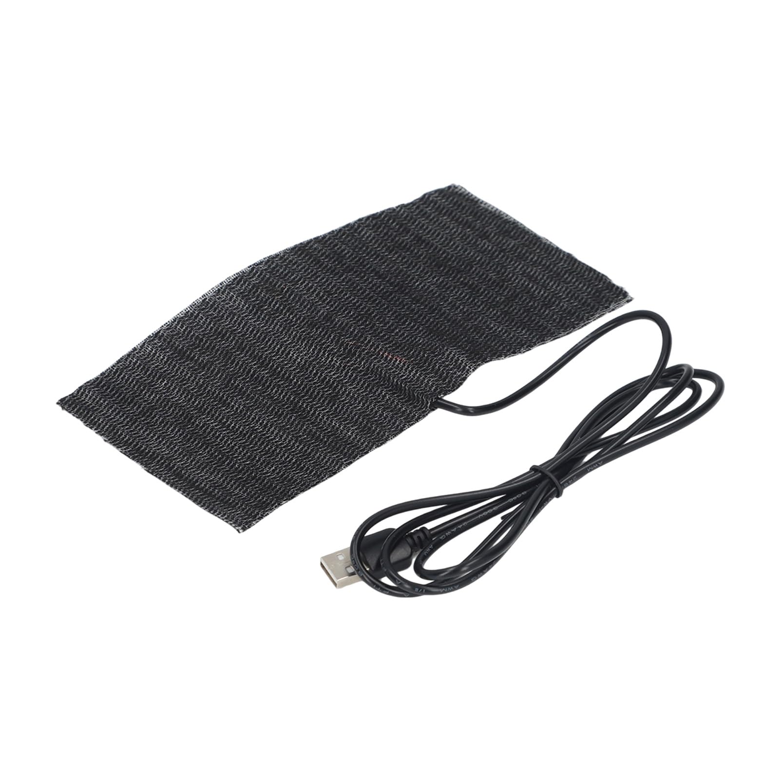 USB Heating Pad, 1 PCS 20 * 10cm 5V USB Carbon Fiber Heating Mat Mouse Pad Warm Blanket to Warm Shoulder, Neck, Waist, Back or as Pet Bed Black