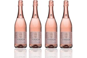VINADA - Sparkling Rosé - Zero Alcohol Wine - 750 ml (4 Glass Bottles)