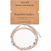 JoycuFF Inspirational ππ¨π«π¬π ππ¨ππ ππ«ππππ₯πππ¬ for Women Funny Jewelry Birthday Valentines Gifts for Her Mother Aunt Daughter Sister Best Friend Bead Wrap Bracelets Adjustable