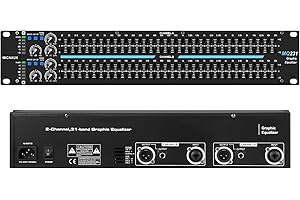 31-Band Graphic Equalizer for Home Stereo Audio System, Professional 2U Dual Channel Equalizer Music EQ Studio Equalization