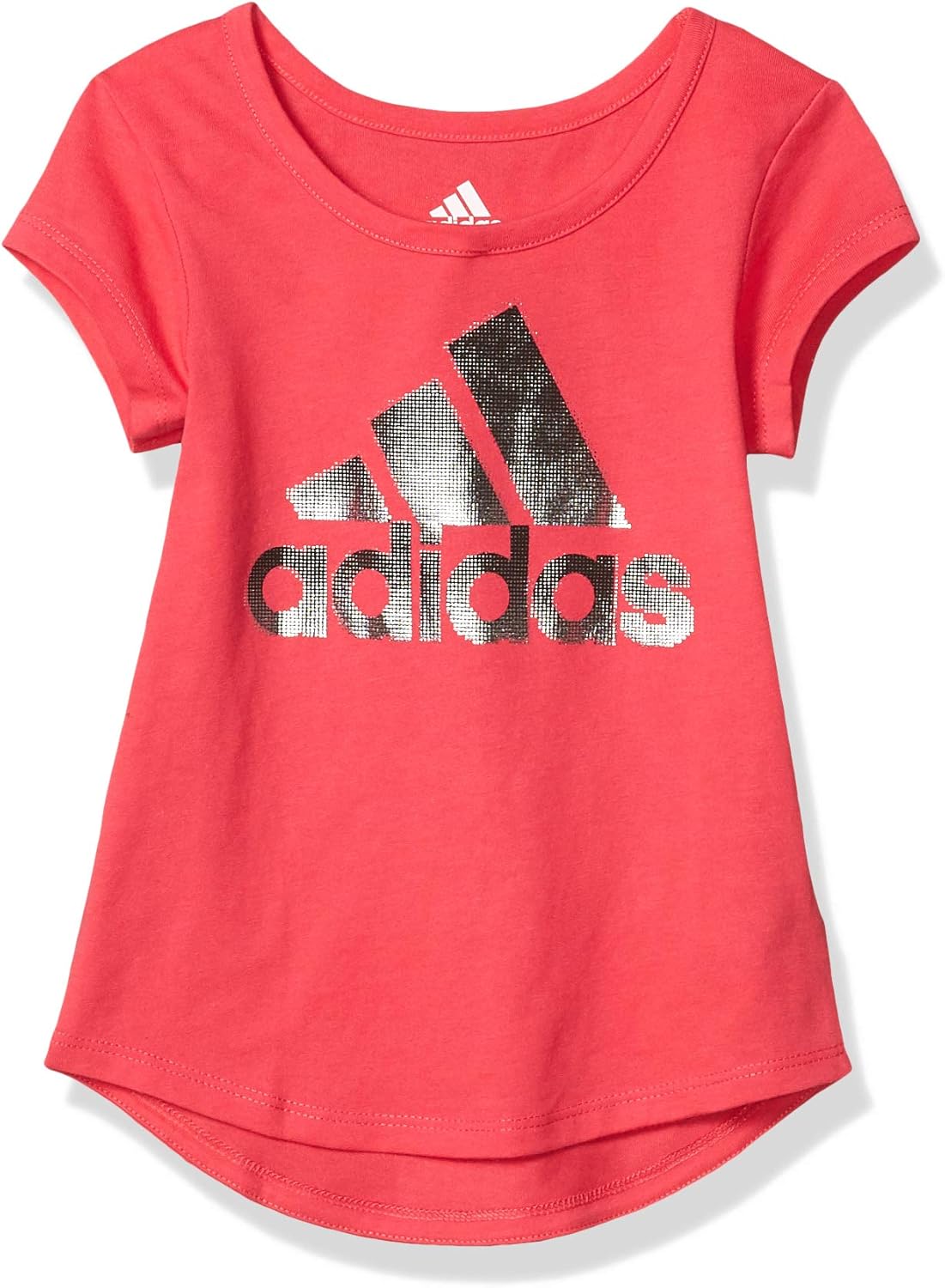 adidas Girls' Short Sleeve Scoop Neck Tee T-Shirt: Clothing