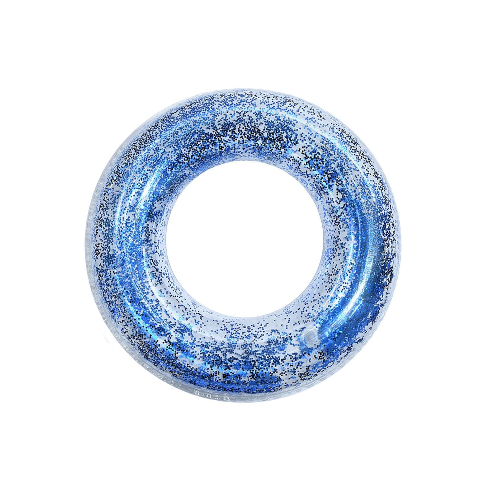 Pool Inflatables Swimming Ring Rubber Rings for,70cm Blue Sequins Inflatable Pool Water,Inflatable Pool Floats Swim Tubes Rings for Girls Boys Women Men Summer Party Beach Water Sports