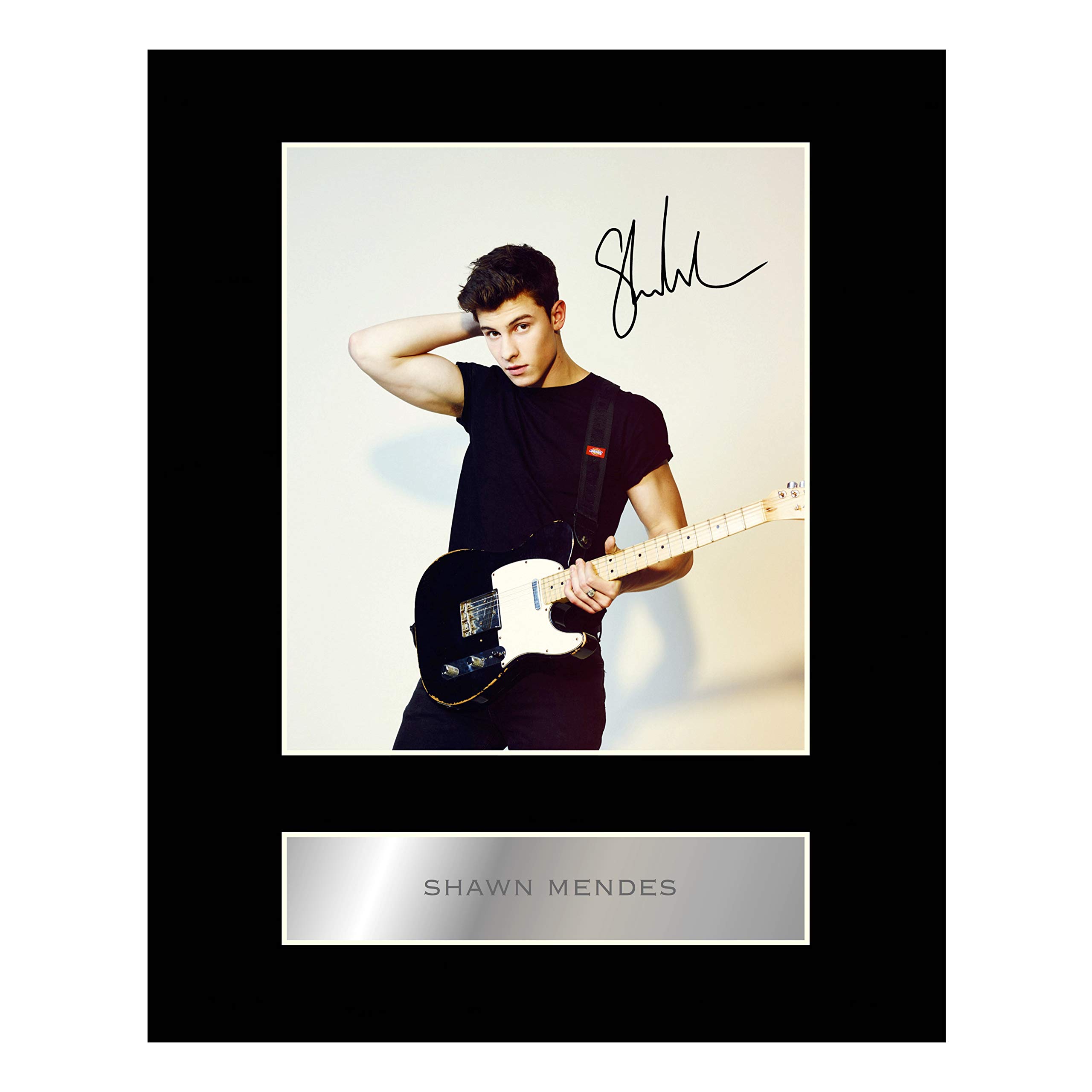 Iconic pics Shawn Mendes Signed Mounted Photo Display #01 Autographed Gift picture print
