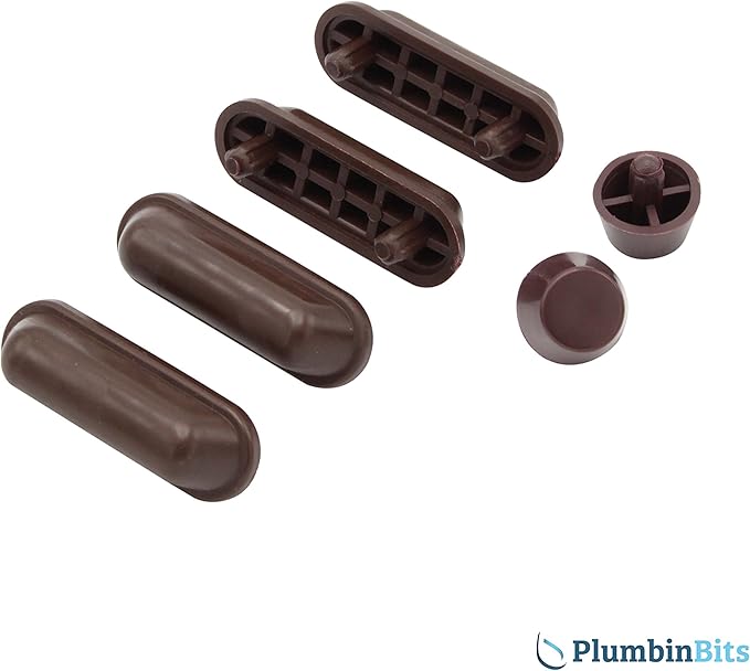 Heritage WC Wood Toilet Seat Buffer Set in Mahogany for Wooden Seats