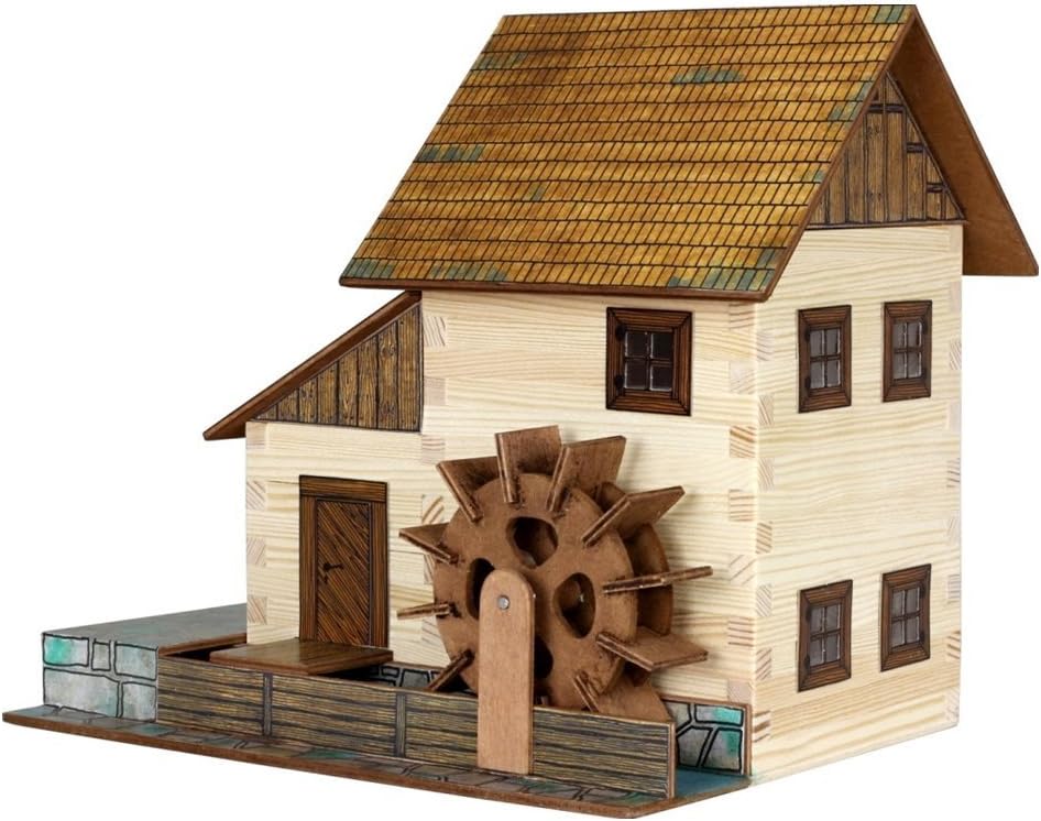 Walachia8594036430167 No 16 Water Mill Woodcraft Construction Kit Wooden Model Train Track 1/LGB