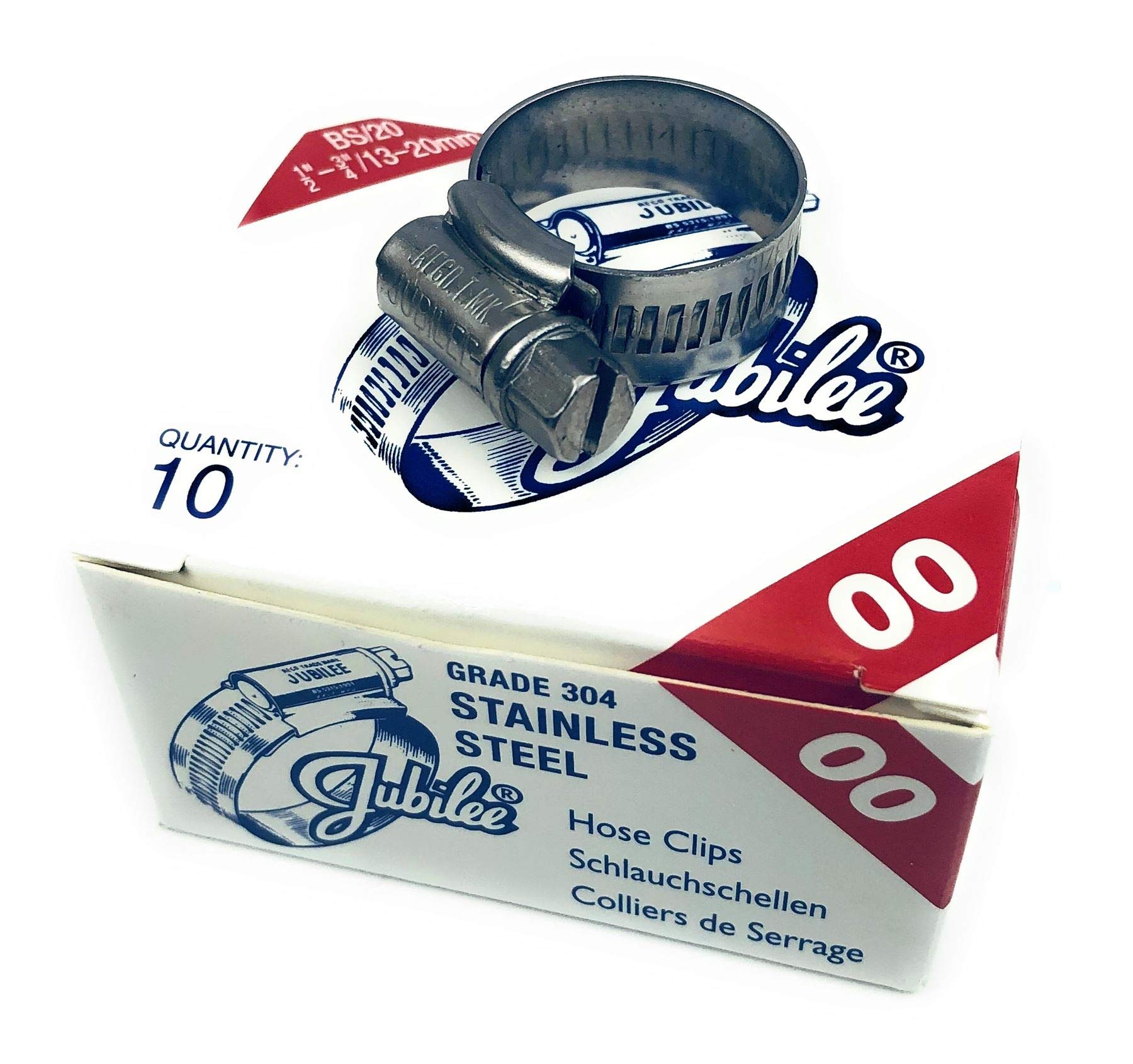 Jubilee® Stainless Steel SS304 Hose Clamp13-20mm x10