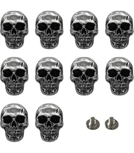 Amazon.com: Trimming Shop Skull Head Rivets with Pin Metal