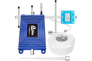 QISHUN Cell Phone Signal Booster for Home Verizon 5G 4G LTE 700MHz Band 13 FDD Cell Signal Booster Antenna Kits, Covers up to 4000 sq.ft, FCC Approved