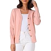 Allegra K Women's Knit Cardigan Button Up Long Sleeve Casual Fall Cardigan Sweater