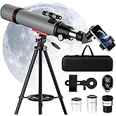 Opaita Telescope for Adults High Powered - 90mm Aperture 600mm Refractor Telescope for Kids & Beginners - Portable Astronomy Telescopes Profesional with Phone Adapter Tripod Carry Bag Gifts for Men