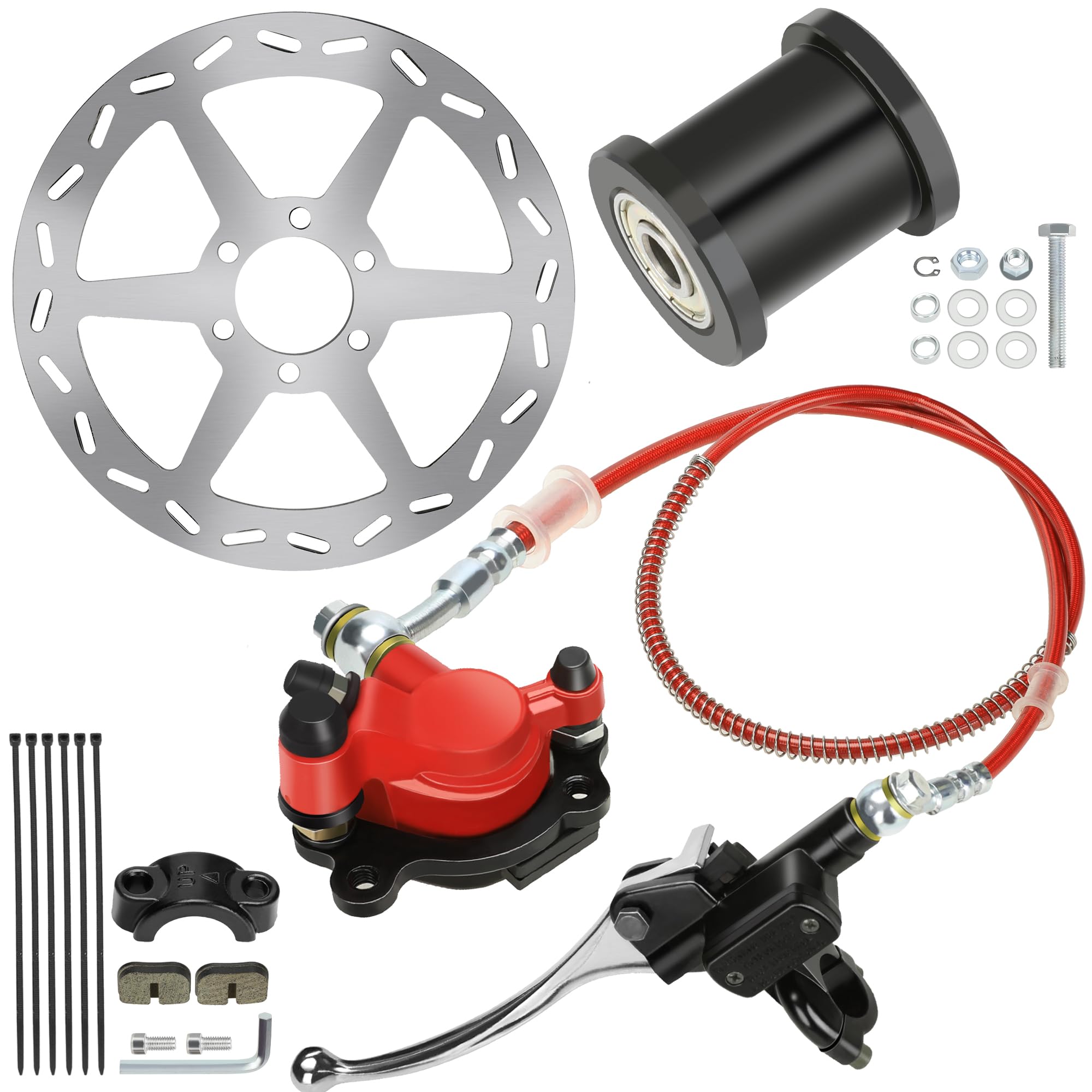 YOXUFA Mini Bike Hydraulic Brake Kit with 180mm Mini Bike Rear Disc ...