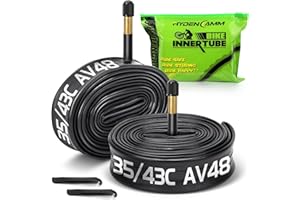 Hydencamm 2 Pack 700x35C-43C AV48/AV32/FV48mm 700c Bike Tube, Butyl 700C Road Bike Tube with 2 Tire Levers, 700c Bicycle Tube Compatible with 700 x 35C 700x38C 700x40C 700x42C 700x43c Inner Tube