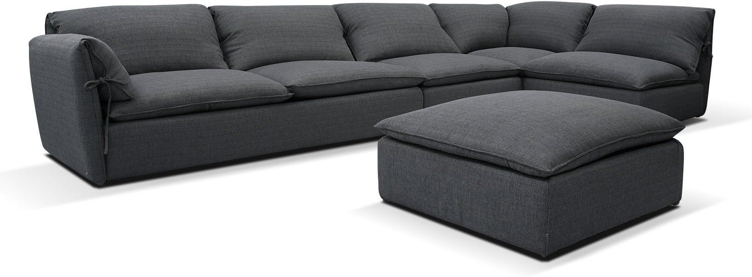 Svellson Canape D Angle Xxl Modulable Kantti Tissu Ardoise Amazon