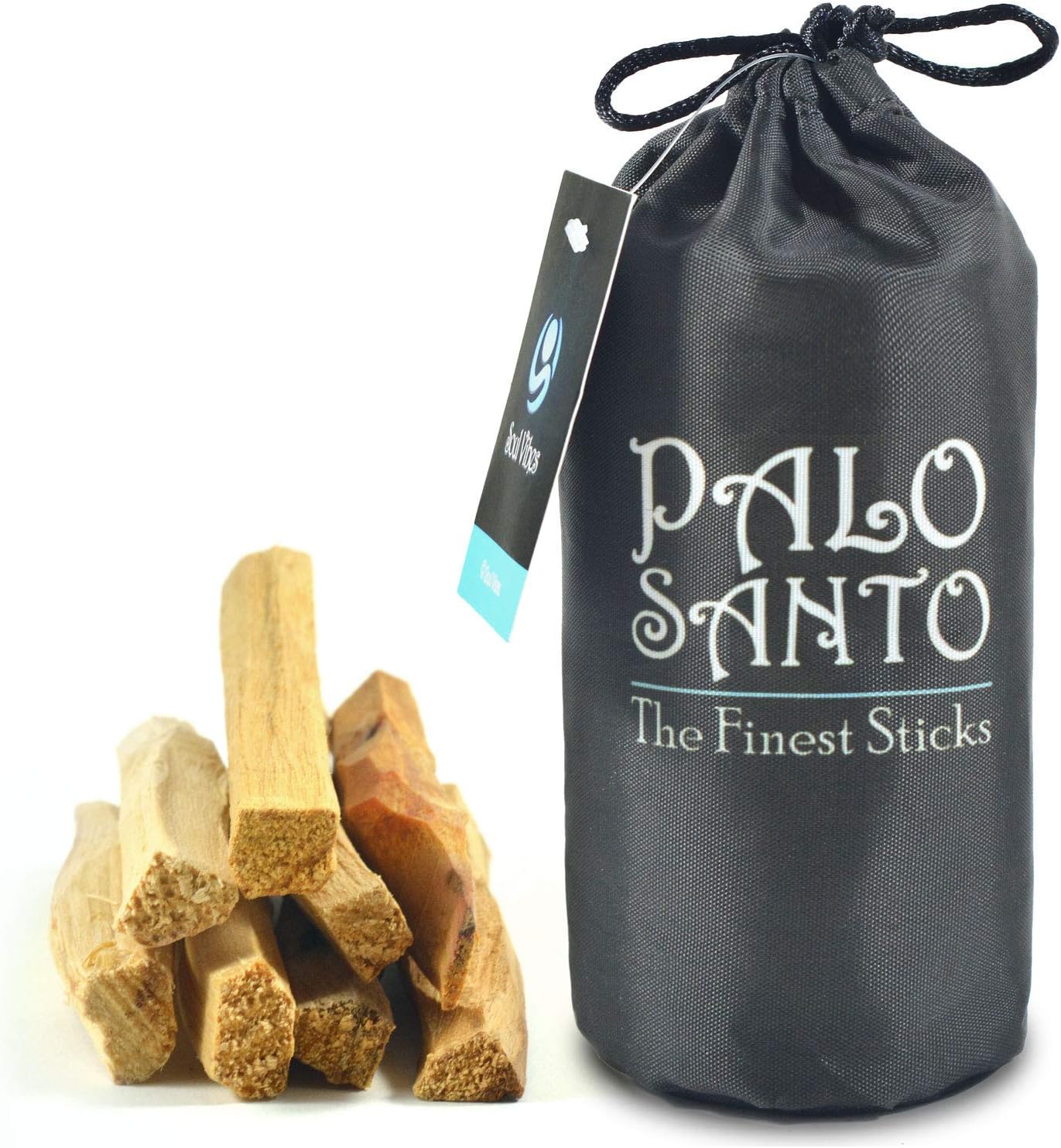 High Resin Sacred Palo Santo Smudging Sticks by Soul Vibes - We Do Not Cut Down Trees | 100% Natural Incense – Used it for Meditation, Spiritual Purification, Reiki (50g Palo Santo-about 6-8 sticks)