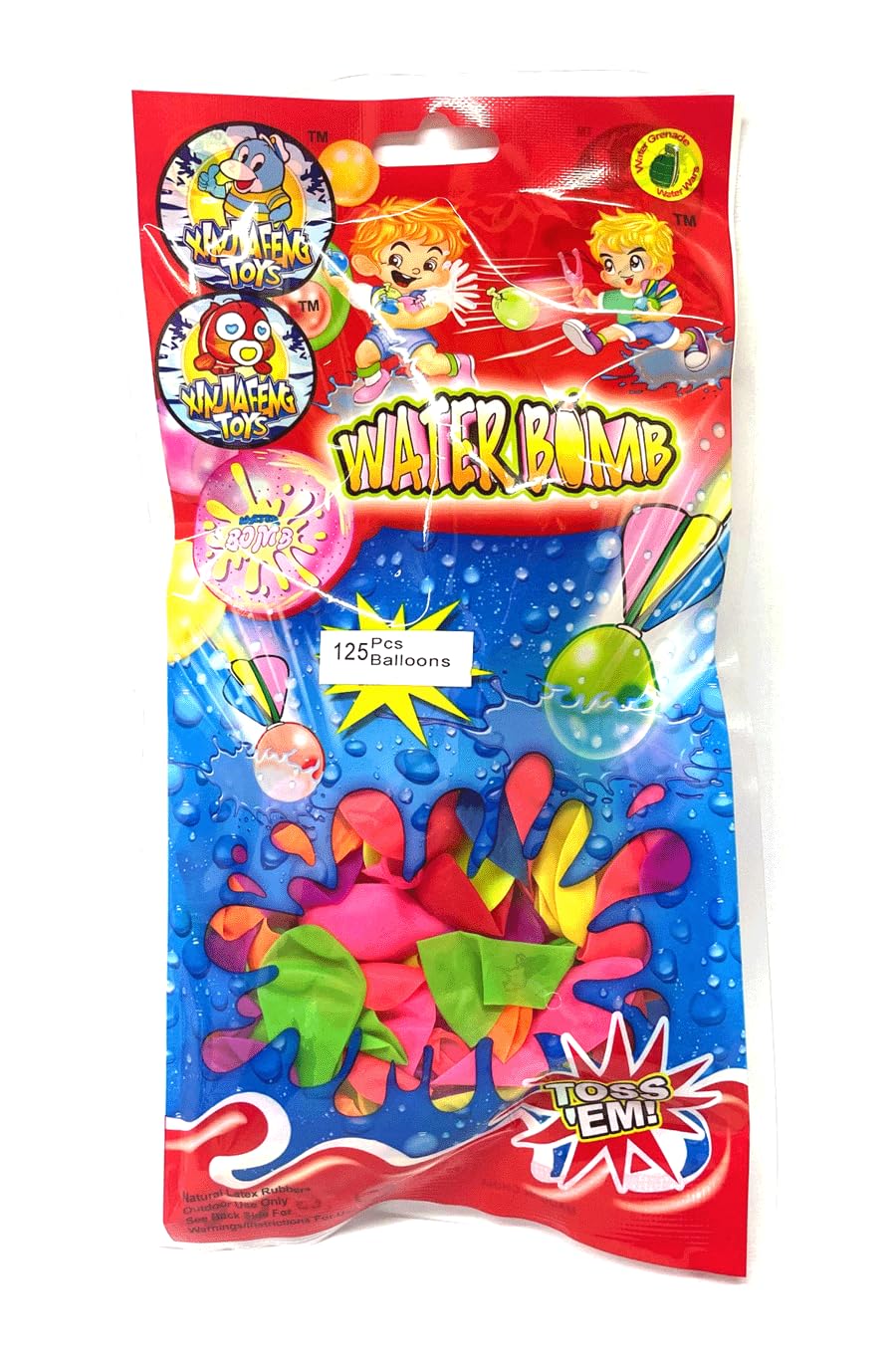 Photo 1 of **MISISNG PARTS**125PCS Assorted Water Balloons with Filler – Multicolor Latex Balloons in Pouch Bag