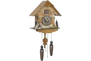 Trenkle Quartz Cuckoo Clock Black Forest House, Couple TU 427 Q