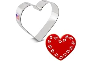 ANN CLARK COOKIE CUTTERS Heart Cookie Cutter 3 3/8" Valentines Heart Made in USA by Ann Clark