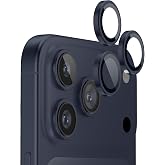 FLOLAB NanoArmour for iPhone 17 Pro Max/iPhone 17 Pro Camera Lens Protector - Anti-Reflective, Durable Tempered Glass with Aluminum Ring, TruColors, Ultra Clear, Easy Install - Deep Blue