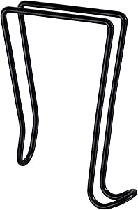 Officemate OIC Wire Cubicle Hook, One Side, Fits Partitions Up to 2.5-Inch, Black (22007)