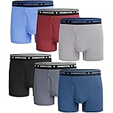 BAMBOO COOL Boys Underwear Lightweight Breathable Moisture-Wicking Boxer Briefs U-open Pouch Ultra Soft Tag Free 6-Pack