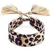 PLwelth Leopard Bracelet for Women Cheetah Print Bracelet Leopard Print Bangle Bracelets Statement Adjustable Country Concert Outfits Jewelry Trendy Halloween Gifts Cosplay Party Costume Accessories