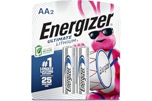 Energizer Ultimate Lithium AA Batteries (2 Pack), 1.5V Lithium Double A Batteries