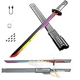 Cyberpunk Neon Sword | 31.5" Spark Blade w/Hit Sensor Sound & Fog | Type-C Rechargeable | for Rave, Cosplay & Display