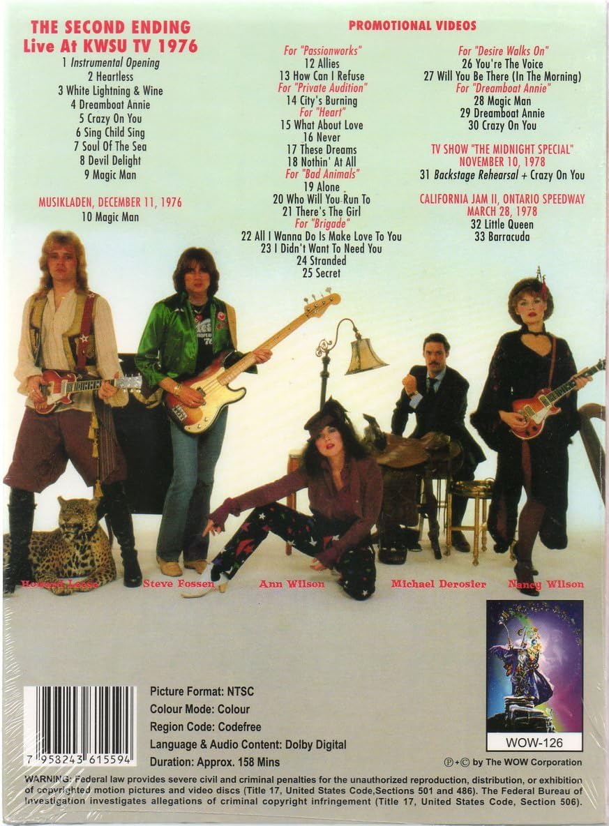 Heart Video Anthology 1976 1978 Nancy Wilson Ann Wilson Amazon Co Uk Dvd Blu Ray