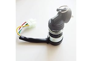 Aquiver Auto Parts New 5 Wire Ignition Key Switch with Cap for 50cc 70cc 90cc 110cc 125cc 150cc ATV Go-Kart Go Cart Karting