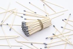 4" Inch Long Wooden Refill Matchsticks with Strike