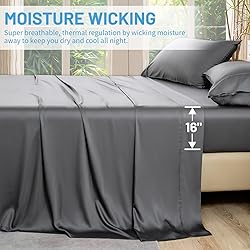 MEISHANG Bamboo Viscose Sheets Queen Size