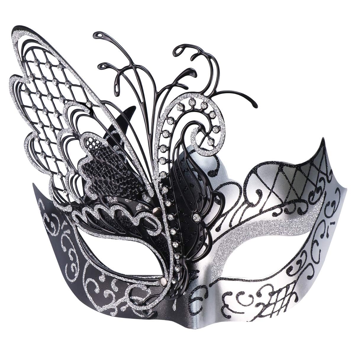 Coddsmz Mysterious Venetian Butterfly Shiny Butterfly Lady Masquerade Halloween Mardi Gras Party Mask