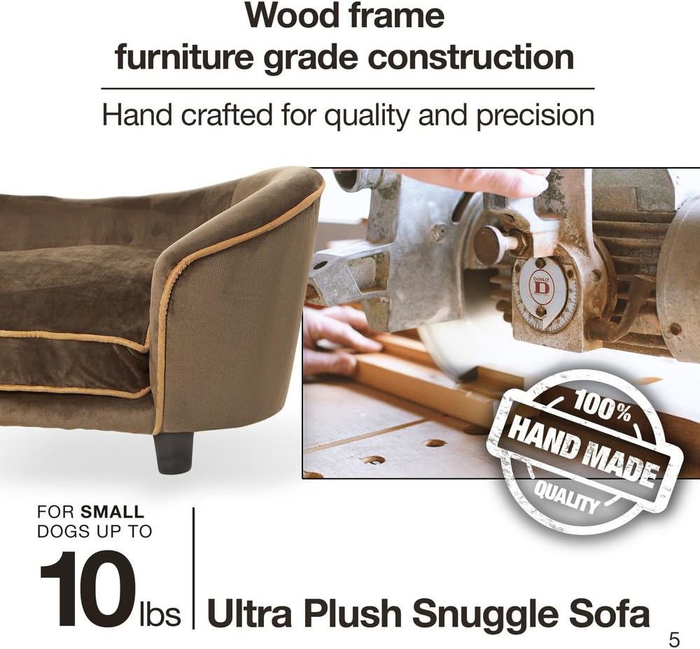 Enchanted Home Pet Snuggle Pet Sofa Bed, 26.5 by 16 by 16-Inch, Gray : Pet Supplies