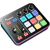 MAONO Gaming Audio Mixer, Audio Interface with Pro-preamp, RGB, Bluetooth, 48V Phantom Power for Live Streaming, Podcasting, Content Create, Gaming MaonoCaster G1 NEO (Not for USB Mic)