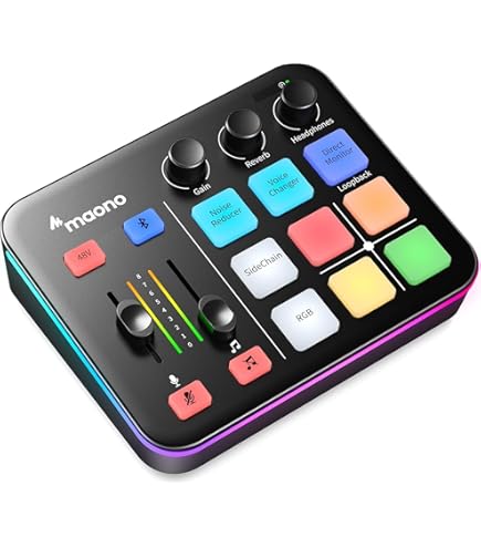 mokoneoページ Amazon.com: MAONO G1 NEO Gaming Audio Mixer, Audio Interface with