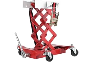450 lbs Capacity Low Profile Transmission Jack - Adjustable High Lift (7" to 23") Heavy Duty Auto Repair Lifting Jack for Eas